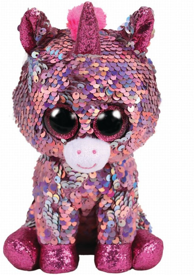 PLUS TY 24CM BOOS UNICORNUL ROZ CU PAIETE