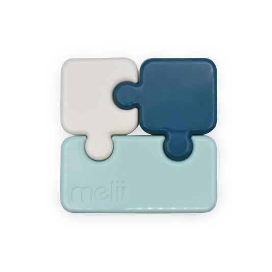 RECIPIENT HRANA BEBE MODEL PUZZLE, MELII LUXE, BLEUMARIN IVOIRE MENTA
