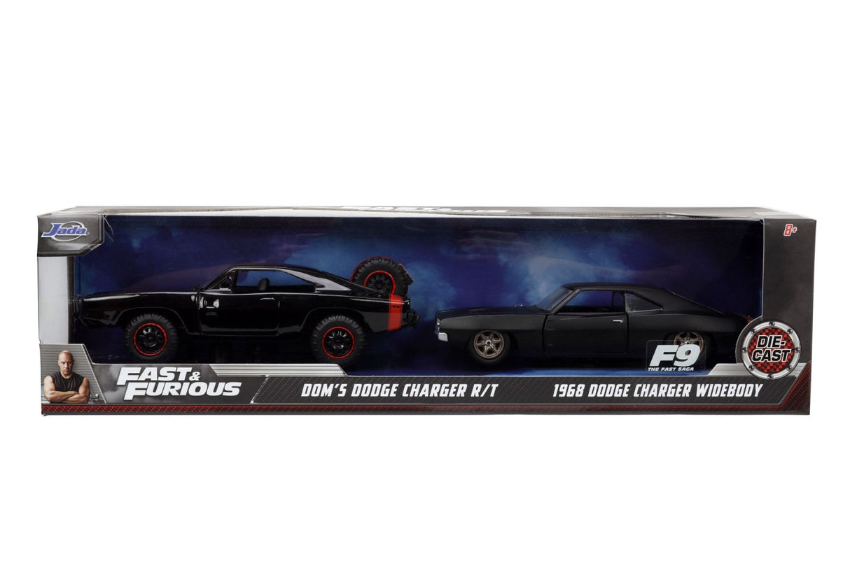 JADA FAST AND FURIOUS SET MASINUTE METALICE DODGE CHARGER RT SI DODGE CHARGER WIDEBODY SCARA 1:32