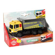 DICKIE TOYS CITY WORKER  VEHICUL DE CONSTRUCTII CU LUMINI SI SUNETE CAMION GALBEN 17CM