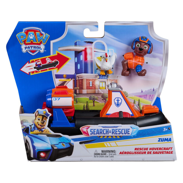 PATRULA CATELUSILOR CAUTARE SI SALVARE SET FIGURINA ZUMA SI VEHICUL BARCA CU MOTOR