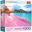 PUZZLE TREFL 1000 COLECTIA SUA PLAJA TROPICALA ROZ POSTER INCLUS
