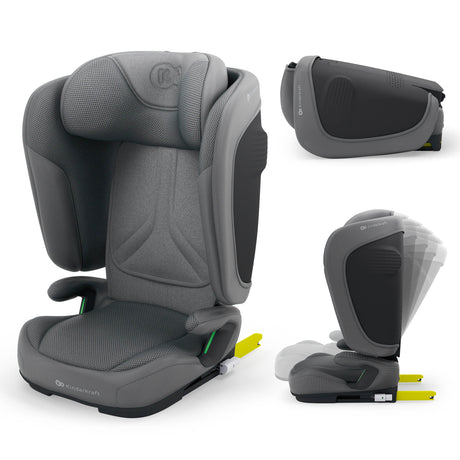 SCAUN AUTO KINDERKRAFT UNITY2 100-150 CM, GREY