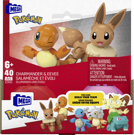 POKEMON MEGA SET DOUA BILE CHARMANDER SI EEVEE 40 PIESE