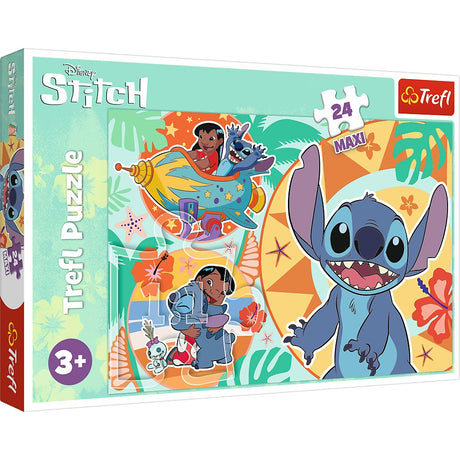 PUZZLE TREFL 24 MAXI STITCH ZIUA VESELA A LUI LILO SI STITCH