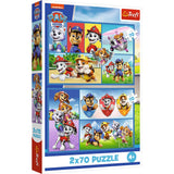 PUZZLE TREFL 2X70 PATRULA CATELUSILOR ECHIPA CATELUSILOR