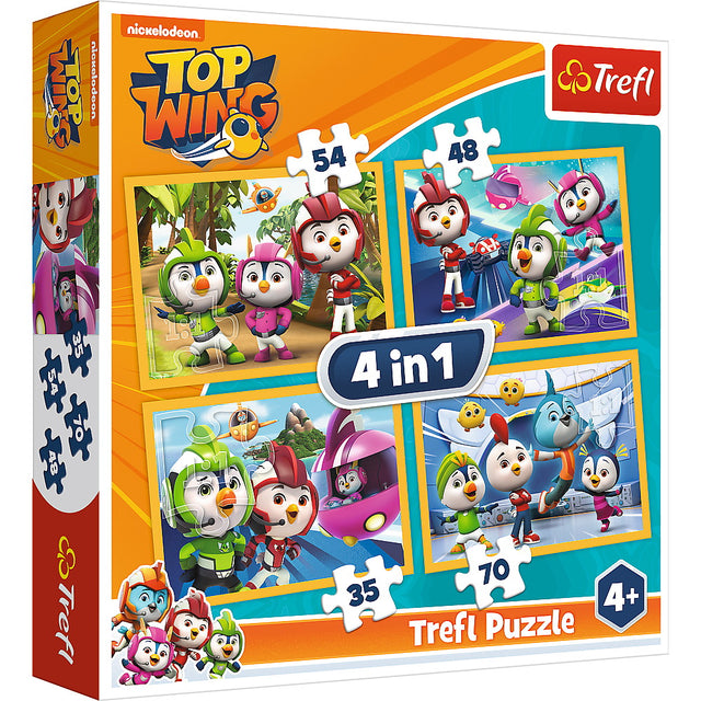 PUZZLE TREFL 4IN1 ECHIPA TOP WING IN ACTIUNE