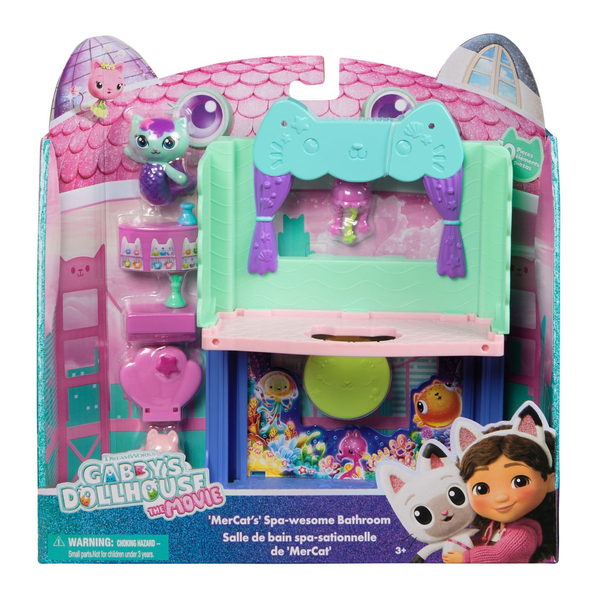 GABBYS DOLLHOUSE FILMUL CAMERE PENTRU CASA DE PAPUSI A LUI GABBY BAIE CU FIGURINE SI ACCESORII