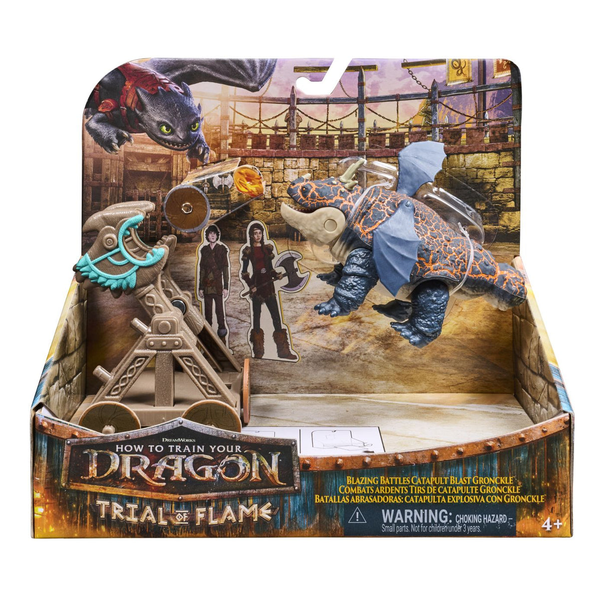 CUM SA ITI DRESEZI DRAGONUL INCERCAREA FLACARII SET DE JOACA CATAPULTA EXPLOZIE SI DRAGONUL GRONCKLE