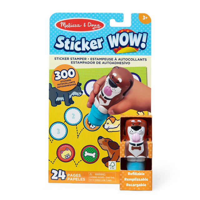 MELISSA AND DOUG STICKER WOW SET DE JOACA AUTOCOLANTE SI STAMPILA CATELUS