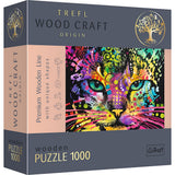 PUZZLE TREFL DIN LEMN 1000 PIESE PISICUTA COLORATA
