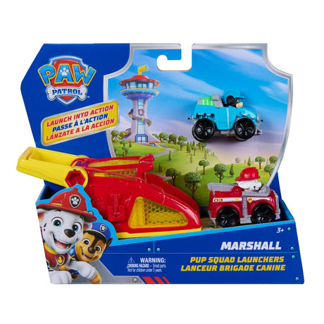 PATRULA CATELUSILOR SET FIGURINA MARSHALL  SI VEHICUL CU LANSATOR