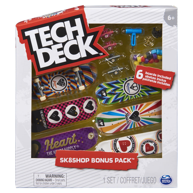 TECH DECK PACHET 6 PIESE CU ACCESORII FINGERBOARD HEART