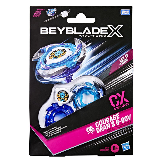 BEYBLADE X LET IT RIP SET LANSATOR SI ROATA COURAGE DRAN S 6-60V