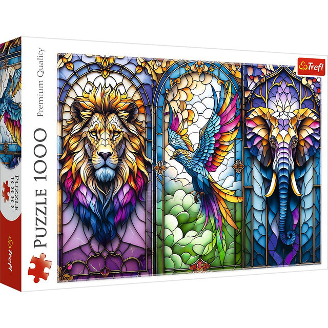 PUZZLE TREFL 1000 ANIMALE IN VITRALIU