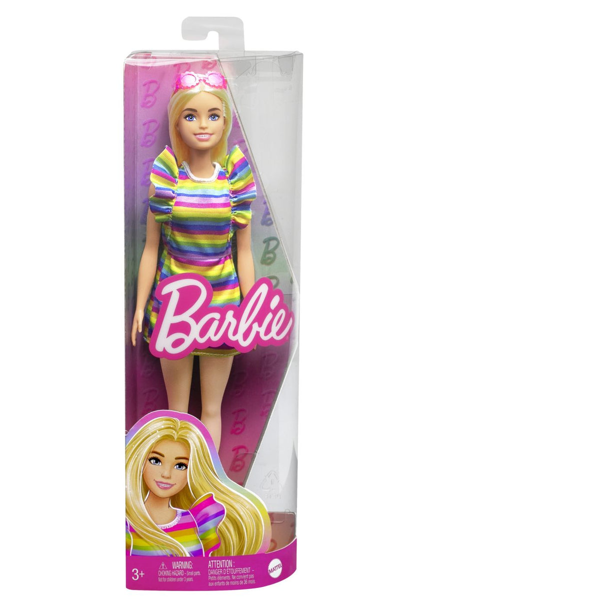 PAPUSA BARBIE FASHIONISTA BLONDA CU APARAT DENTAR