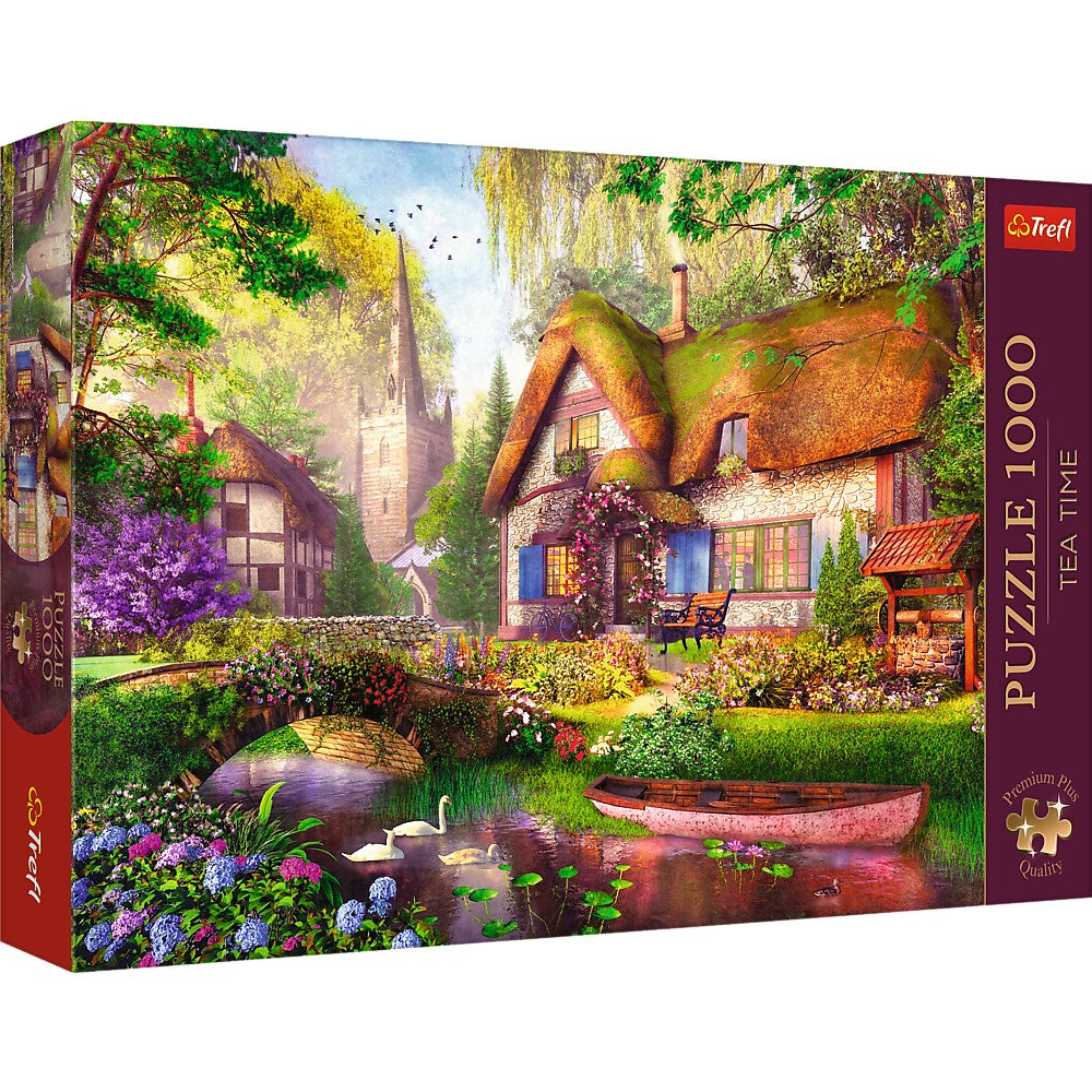 PUZZLE TREFL 1000 PREMIUM PLUS TEA TIME CASUTA DIN PADURE
