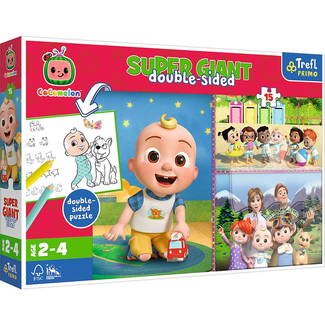 PUZZLE TREFL PRIMO SUPER GIANT 15 COCOMELON