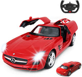 MASINA CU TELECOMANDA MERCEDES-BENZ SLS ROSU SCARA 1 LA 14