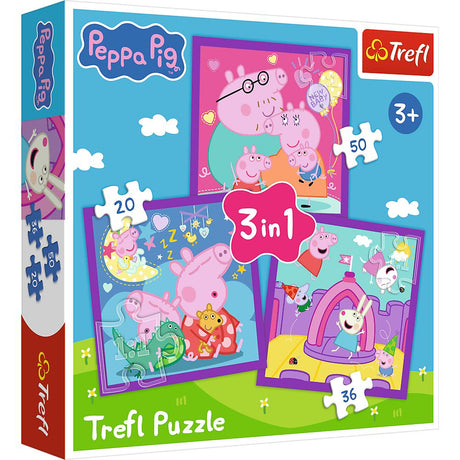 PUZZLE TREFL 3IN1 OBICEIURILE LUI PEPPA  PIG