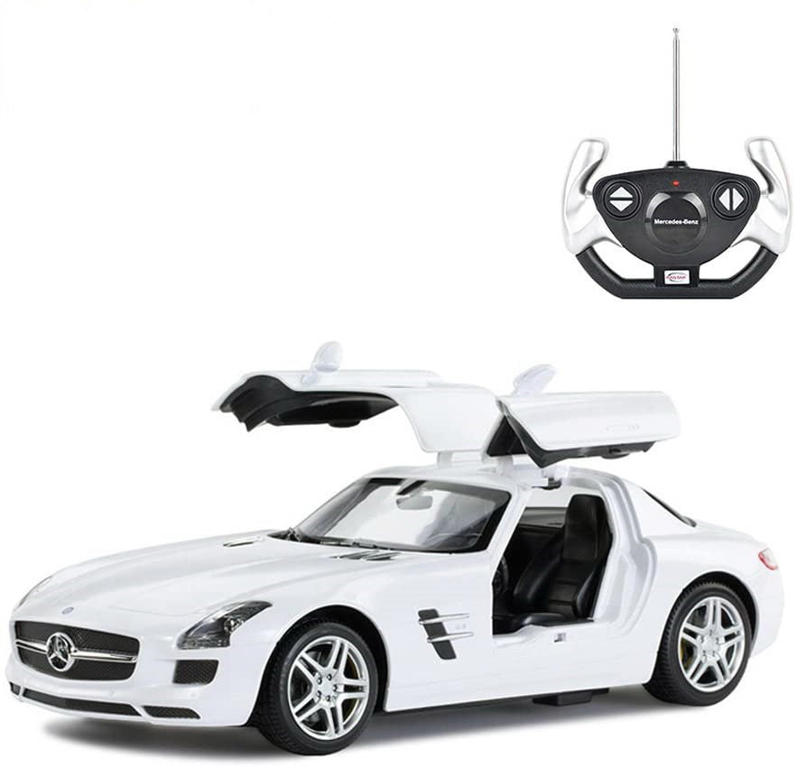 MASINA CU TELECOMANDA MERCEDES-BENZ SLS ALB SCARA 1 LA 14