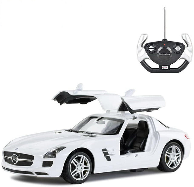MASINA CU TELECOMANDA MERCEDES-BENZ SLS ALB SCARA 1 LA 14