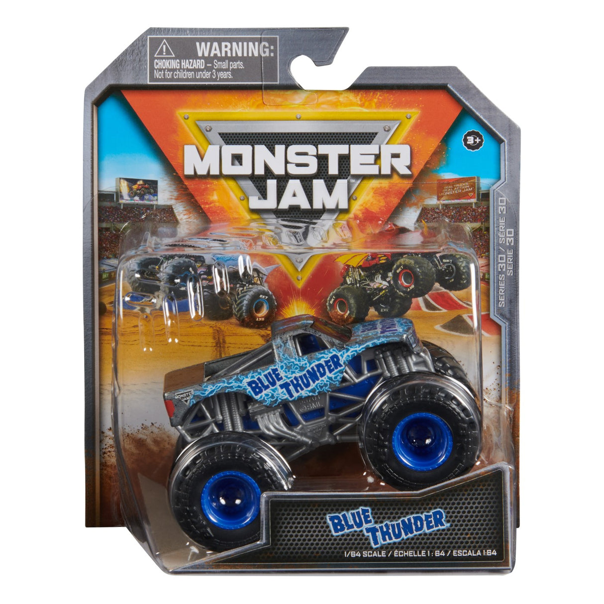 MONSTER JAM MASINUTA METALICA BLUE THUNDER SCARA 1 LA 64