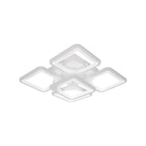 Lustra Led Cu Telecomanda Zoe, 5 Patrate, Lumina Rece/Calda/Neutra, Dimabila - vivimall.ro