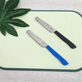Cutit 2in1, Vivimall, Feliere/Curatare, Grosime Feliere Reglabila, 22 cm, din Otel Inoxidabil, Albastru - vivimall.ro
