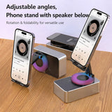 Suport telefon Flippy negru compact 18x9 cm, vedere de sus, accesoriu wireless