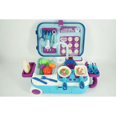 2 In 1, Valiza Si Mini Bucatarie Cu Ustensile, Resigilat - vivimall.ro