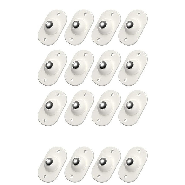 Set 16 Roti Autoadezive Universale, Vivimall, pentru Mutat Mobila, Rotire 360 de Grade, Usor de Montat, ABS, 4.5x2.8x1.4 cm, Alb - vivimall.ro