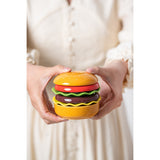 Set Farfurii Ceramice sub Forma de Burger, din Ceramica, pentru Sosuri si Gustari, Mini Farfurii Stivuibile, Multicolor - vivimall.ro