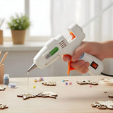 Pistol de Lipit cu Silicon la cald, Flippy, 20 W, pentru Batoane 7 mm, Duza din Aluminiu Anti-picurare, Incalzire Rapida, pentru Bricolaj, Artizanat și Reparatii, Alb - vivimall.ro