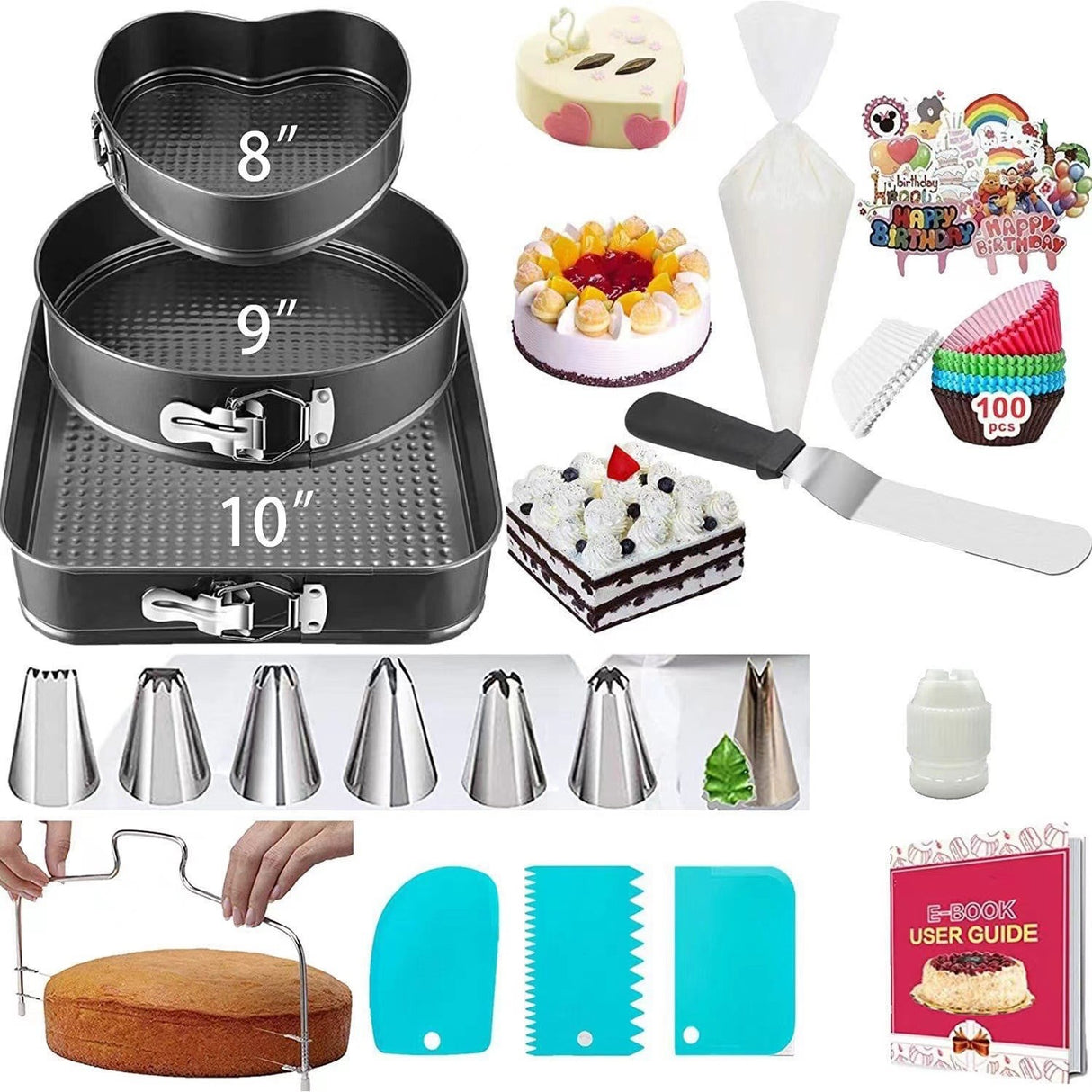 Kit complet copt torturi si briose | DecoBake - vivimall.ro