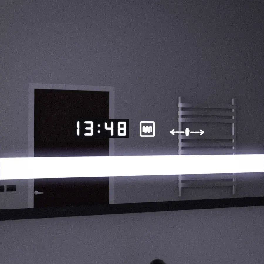 Oglinda Led Rectangulara, Senzor Motionglow Marcello, Sistem Dezaburire, Ceas & Termometru, Lupa Cosmetica - vivimall.ro