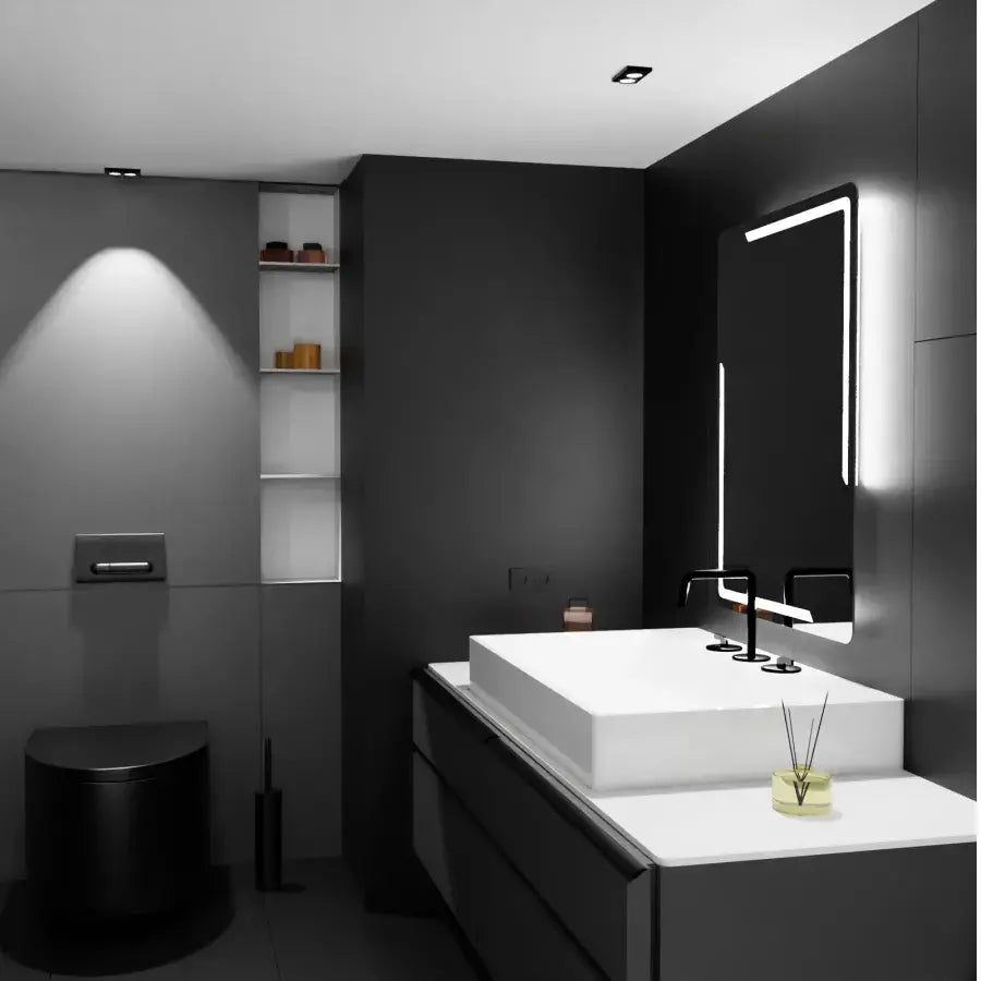 Oglinda Led Rectangulara, Rayonnement Motionglow Marcello, Sistem Dezaburire, Ceas & Termometru - vivimall.ro