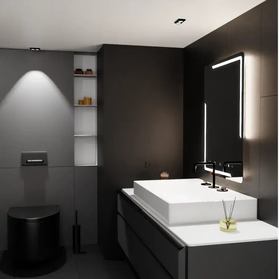 Oglinda Led Rectangulara, Rayonnement Motionglow Marcello, Sistem Dezaburire, Ceas & Termometru - vivimall.ro