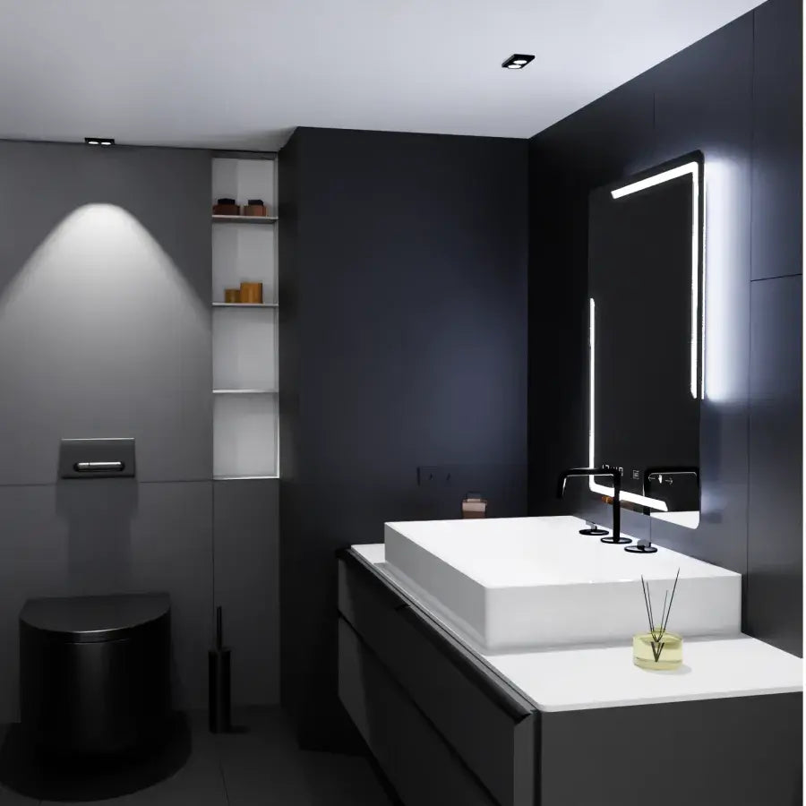 Oglinda Led Rectangulara, Rayonnement Motionglow Marcello, Sistem Dezaburire, Ceas & Termometru - vivimall.ro