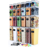 Cutii de depozitare alimente, Vivimall, Set din 24 Cutii pentru Condimente, Cereale, Cutii pentru Bucatarie, din Plastic PP, Cutii Alimentare, Diferite Dimensiuni, Transparente - vivimall.ro