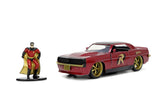 JADA BATMAN SET FIGURINA ROBIN SI MASINUTA METALICA CHEVROLET CAMARO 1967 SCARA 1:32