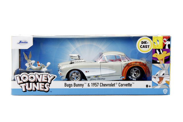 JADA MASINUTA METALICA BUGS BUNNY 1957 CHEVROLET CORVETTE 1:24