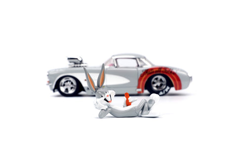 JADA MASINUTA METALICA BUGS BUNNY 1957 CHEVROLET CORVETTE 1:24