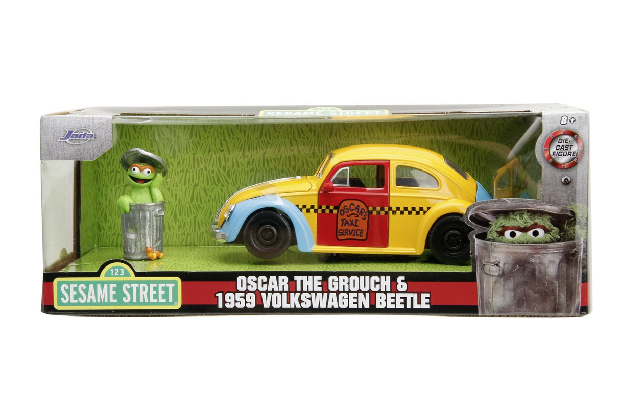 JADA MASINUTA METALICA SESAME STREET 1959 VW BEETLE  1:24