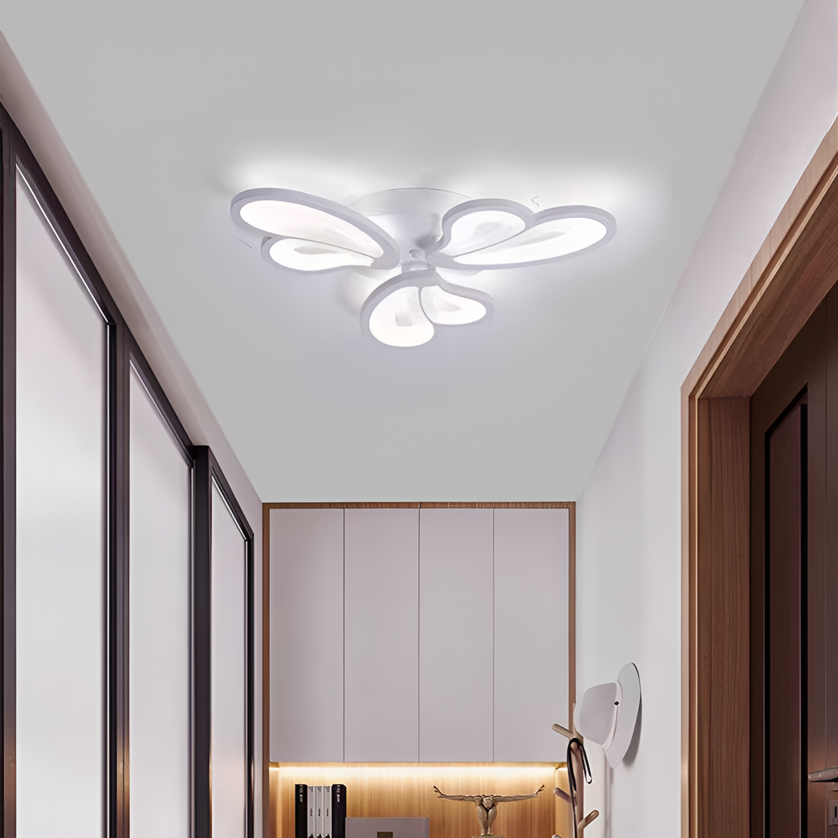 Lustra Led Cu Telecomanda Blossom, 3 Petale, Lumina Rece/Calda/Neutra, Dimabila - vivimall.ro