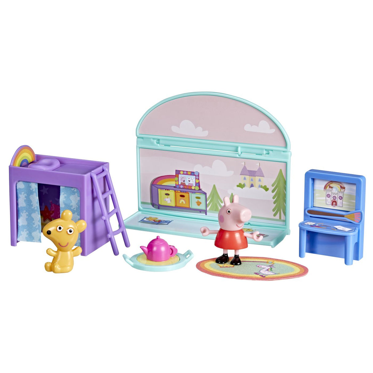PEPPA PIG SET DE JOACA DORMITORUL LUI PEPPA CU FIGURINE SI SI ACCESORII