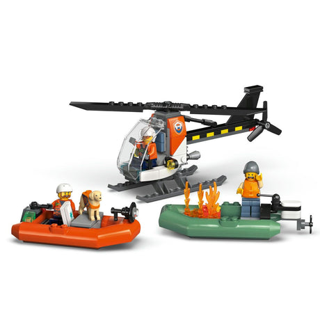 LEGO CITY BARCA DE SALVARE SI ELICOPTER ALE PAZEI DE COASTA 60504