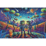 PUZZLE TREFL 100 FAMILIA TREFLIK INSPIRAT DE ARTA FANTEZII COSMICE