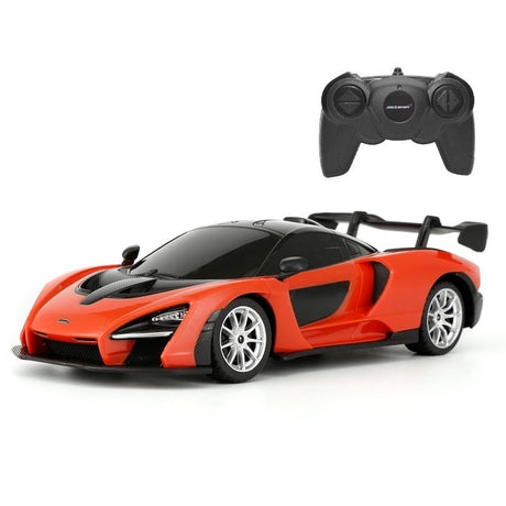 MASINA CU TELECOMANDA MCLAREN SENNA PORTOCALIU CU SCARA 1 LA 24