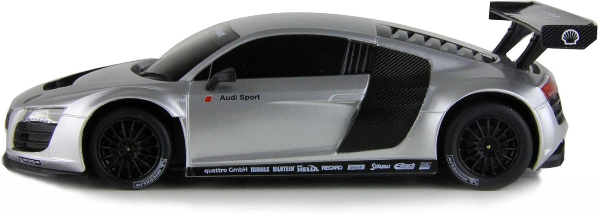 MASINA CU TELECOMANDA AUDI R8 ARGINTIU CU SCARA 1 LA 24
